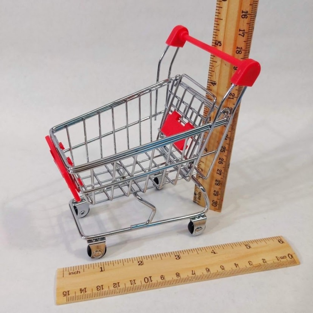 Replica Target Mini Shopping Cart Desk Top Toy Barbie Dolls Size Bulseye Logo - Picture 11 of 11